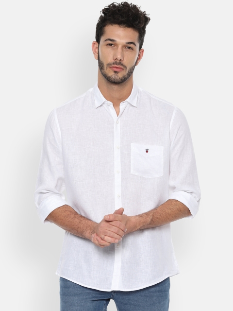 

Louis Philippe Sport Men White Slim Fit Solid Pure Linen Casual Shirt
