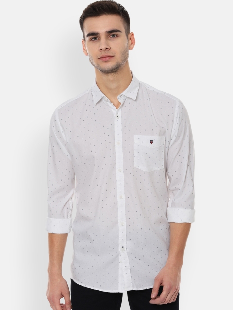 

Louis Philippe Sport Men White Slim Fit Printed Casual Shirt