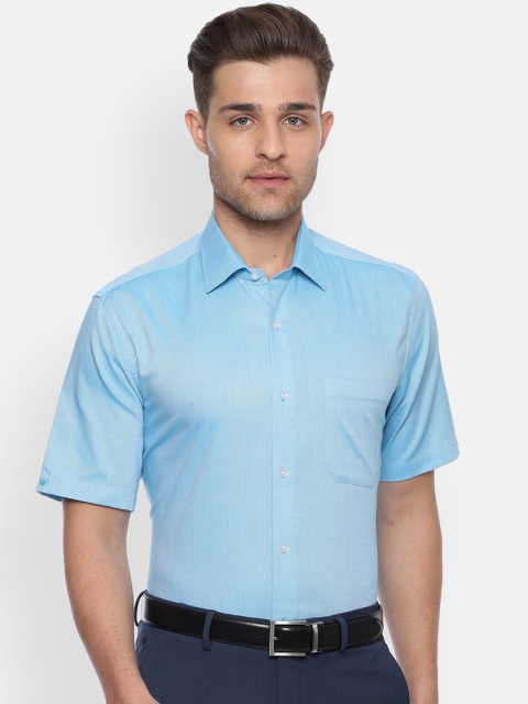 

Louis Philippe Men Blue Classic Slim Fit Self Design Formal Shirt