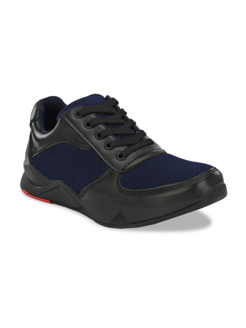 

Sir Corbett Men Black & Blue Colourblocked Sneakers