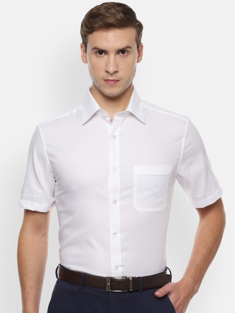 

Louis Philippe Men White Regular Fit Self Design Formal Shirt