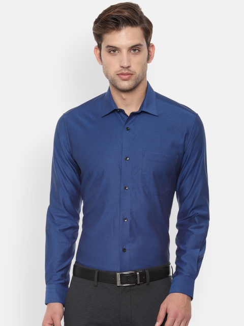 

Louis Philippe Men Blue Classic Slim Fit Checked Formal Shirt
