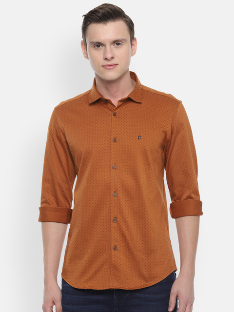 

Louis Philippe Sport Men Brown & Grey Slim Fit Printed Casual Shirt