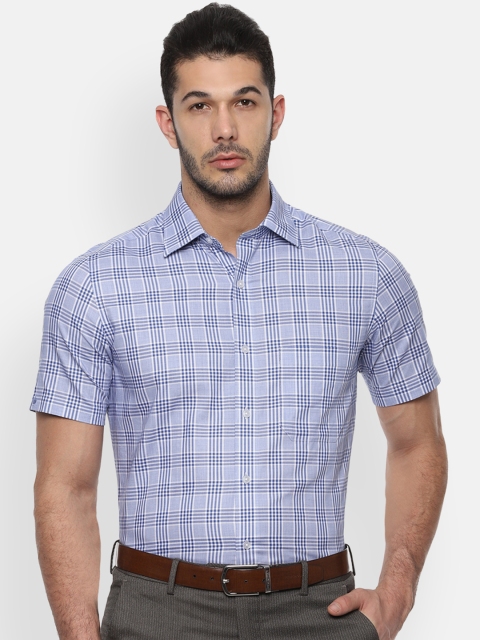 

Louis Philippe Men Blue Checked Formal Shirt