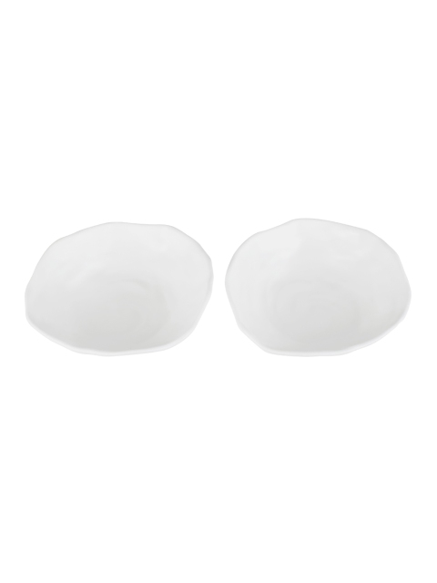 

HomeTown Set of 2 White Solid Small Bowls