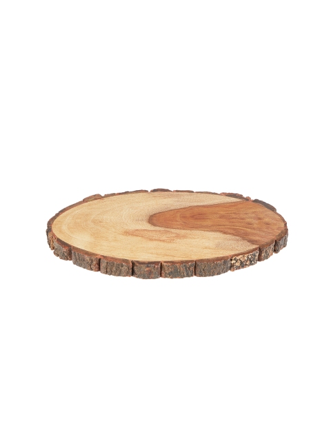

SONG BIRD Brown Textured Oval Natural Wood Bark Platter