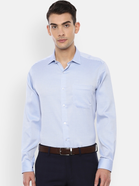 

Louis Philippe Men Blue Classic Slim Fit Self Design Formal Shirt