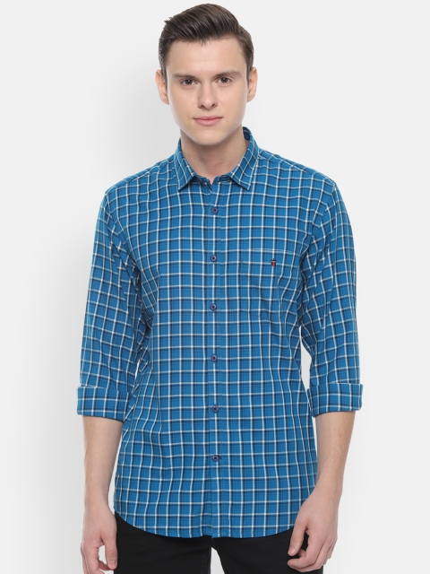 

Louis Philippe Sport Men Blue Slim Fit Checked Casual Shirt