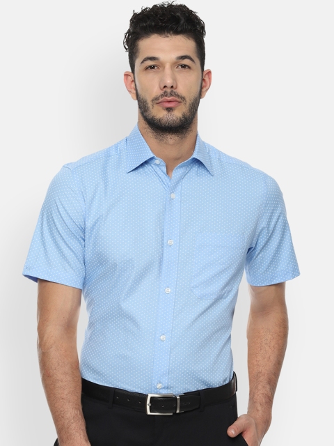 

Louis Philippe Men Blue Classic Regular Fit Printed Formal Shirt
