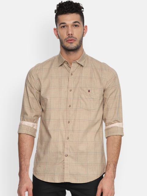 

Louis Philippe Sport Men Beige Slim Fit Checked Casual Shirt