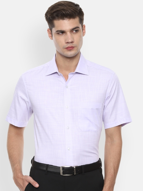 

Louis Philippe Men Lavender Regular Fit Self Design Formal Shirt