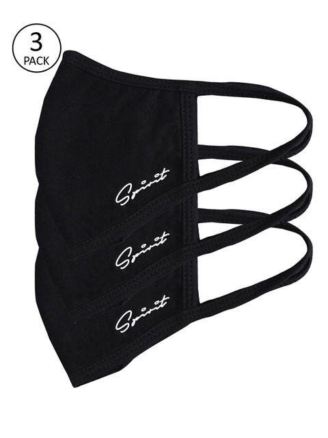 

Spirit Unisex Black 3 Pcs 3-Ply Reusable Outdoor Masks