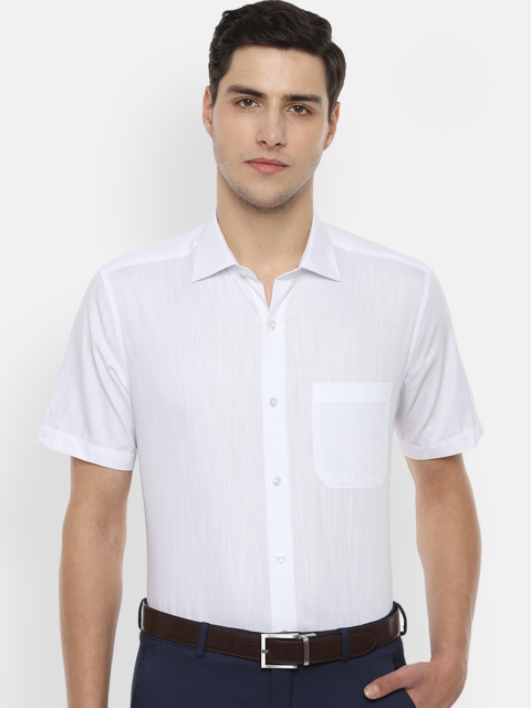 

Louis Philippe Men White Solid Formal Shirt