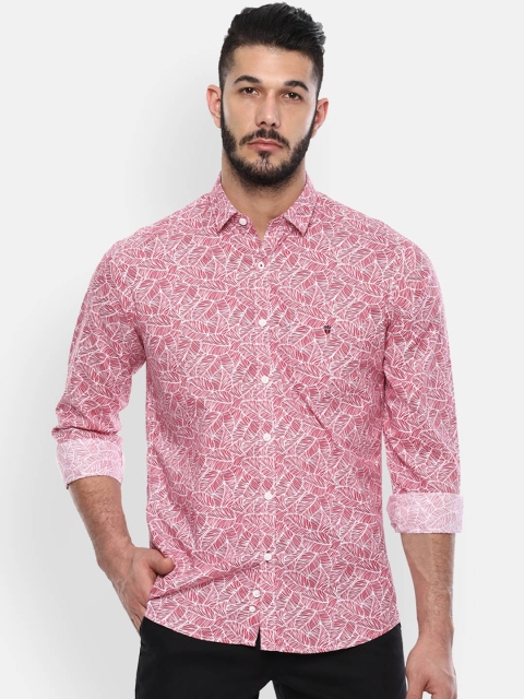 

Louis Philippe Sport Men Pink & White Slim Fit Printed Casual Shirt