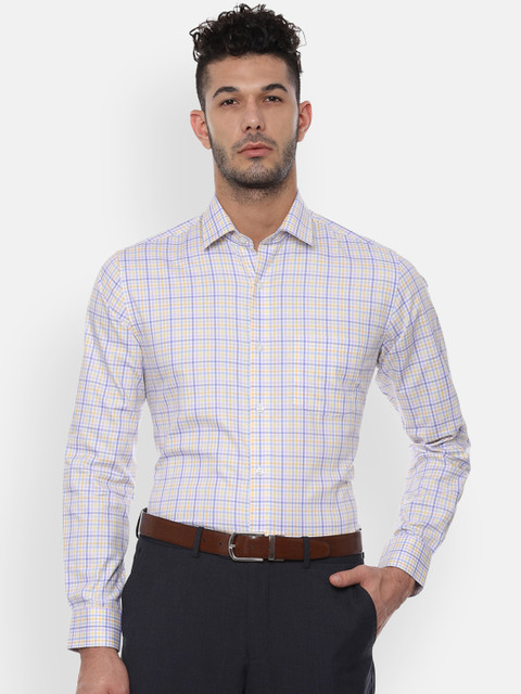 

Louis Philippe Men Multicoloured Classic Slim Fit Checked Formal Shirt, Multi