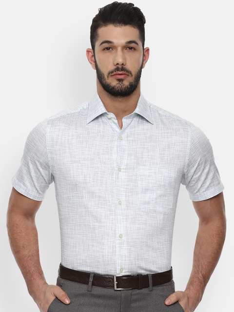 

Louis Philippe Men White Classic Regular Fit Printed Formal Shirt