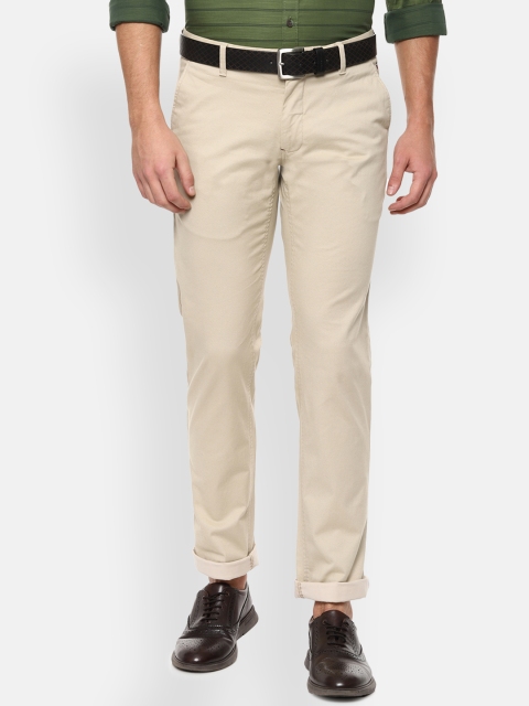 

Louis Philippe Sport Men Cream Slim Fit Self Design Regular Trousers