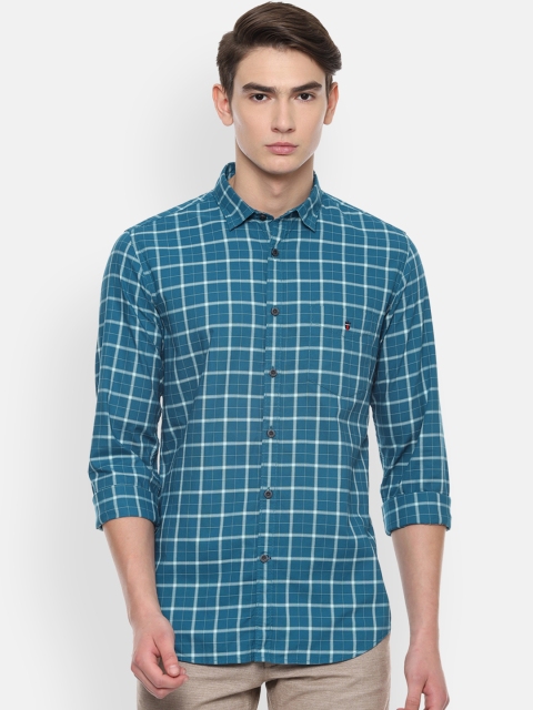 

Louis Philippe Sport Men Blue Slim Fit Checked Casual Shirt