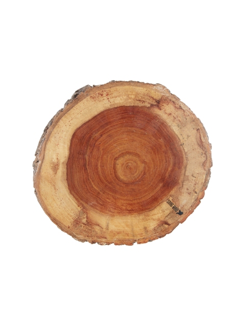 

SONG BIRD Brown Round Bark Medium Platter