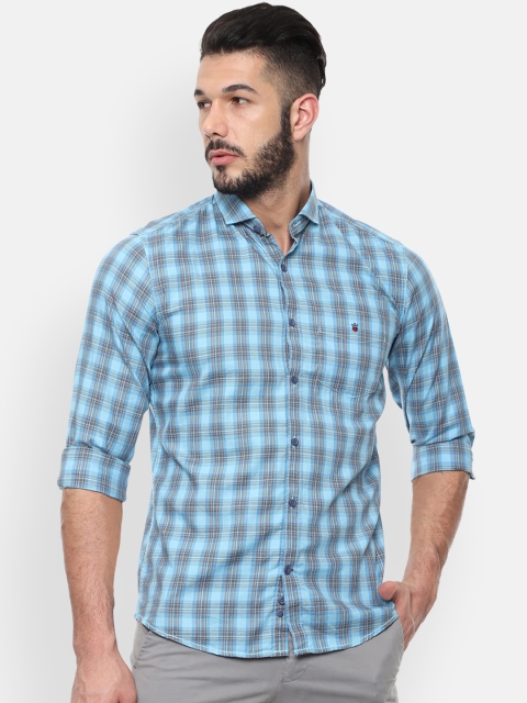 

Louis Philippe Sport Men Blue Slim Fit Checked Casual Shirt