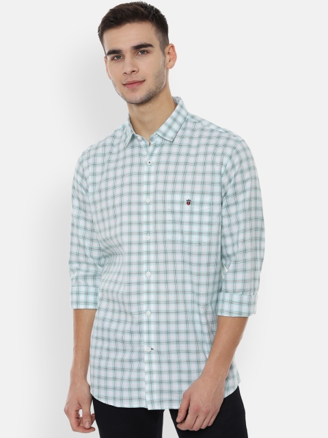 

Louis Philippe Sport Men Green Slim Fit Checked Casual Shirt