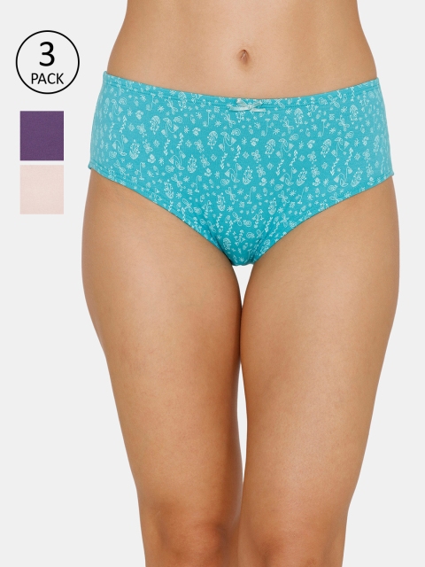 

Zivame Women Pack of 3 Assorted Hipster Briefs ZI2420FASHABRWN