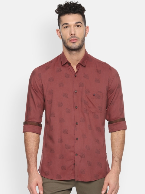 

Louis Philippe Sport Men Maroon Slim Fit Printed Casual Shirt