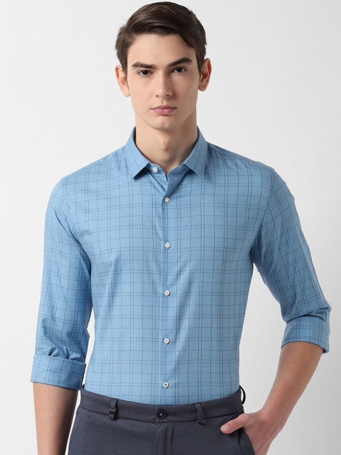 

Louis Philippe Sport Men Blue Slim Fit Checked Semiformal Shirt