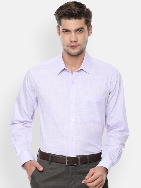 

Louis Philippe Men Lavender Slim Fit Self Design Formal Shirt