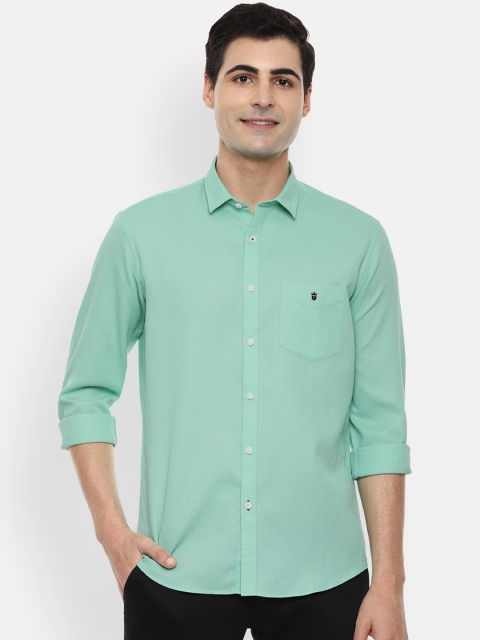 

Louis Philippe Sport Men Sea Green Slim Fit Self Design Casual Shirt