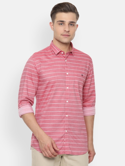 

Louis Philippe Sport Men Pink Slim Fit Striped Casual Shirt
