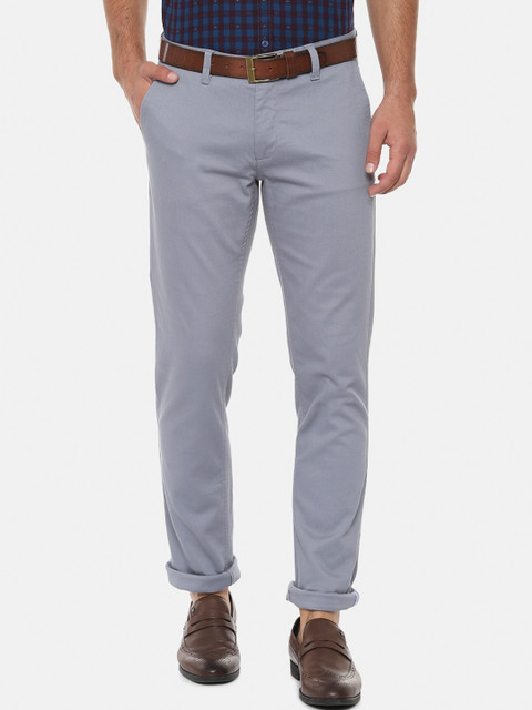

Louis Philippe Sport Men Grey Slim Fit Self Design Regular Trousers