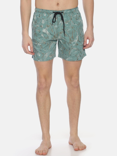 

Bene Kleed Men Green & White Anti-Bacterial Printed Boxers BOMBS03SC05L34-4022