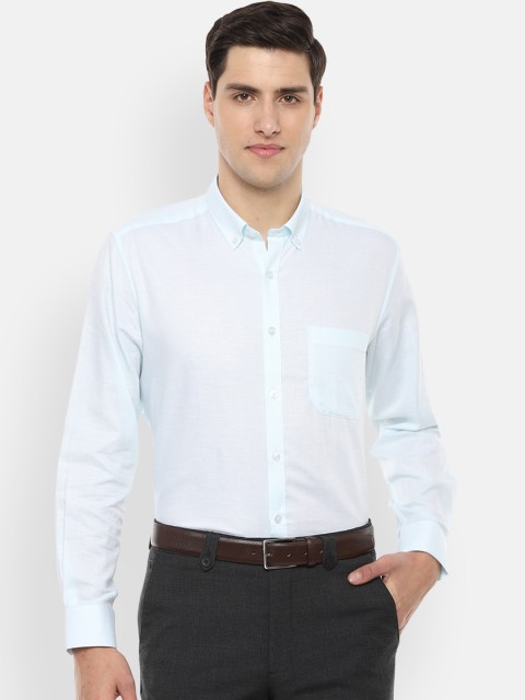 

Louis Philippe Men Blue Classic Slim Fit Self Design Formal Shirt