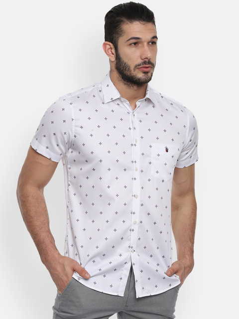 

Louis Philippe Sport Men White Slim Fit Printed Casual Shirt