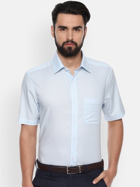 

Louis Philippe Men Blue & Red Regular Fit Printed Formal Shirt