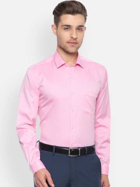 

Louis Philippe Men Pink Classic Slim Fit Solid Formal Shirt