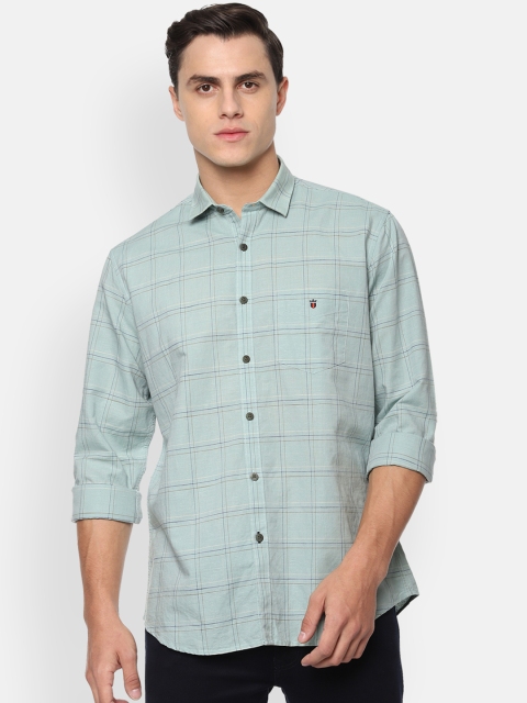

Louis Philippe Sport Men Sea Green Slim Fit Checked Casual Shirt