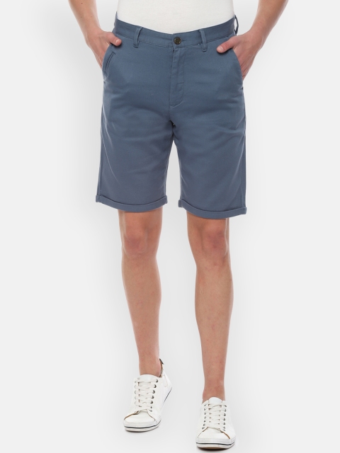 

Louis Philippe Sport Men Blue Solid Regular Fit Chino Shorts