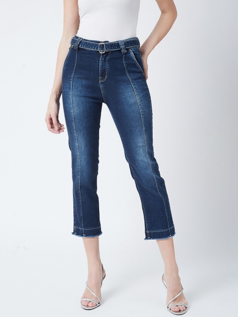

Devis Women Blue Straight Fit Mid-Rise Clean Look Stretchable Jeans