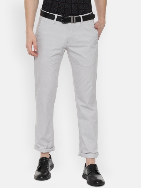 

Louis Philippe Sport Men Grey Slim Fit Self Design Regular Trousers