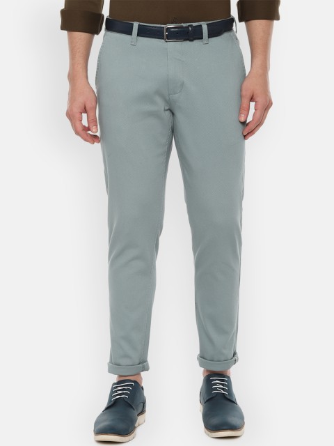 

Louis Philippe Sport Men Grey Slim Fit Self Design Regular Trousers