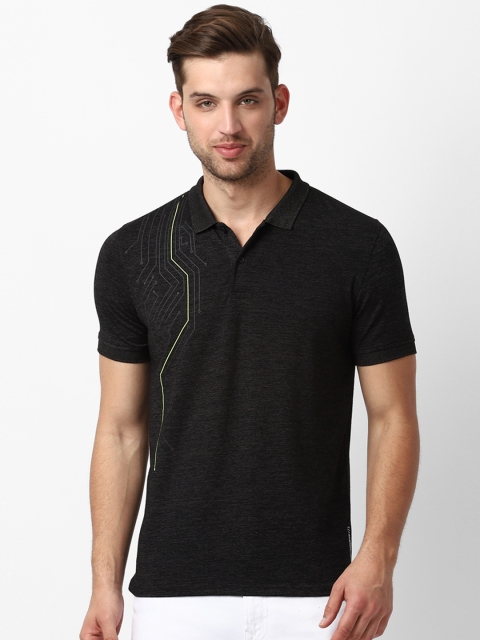 

Louis Philippe Sport Men Black Solid Polo Collar T-shirt