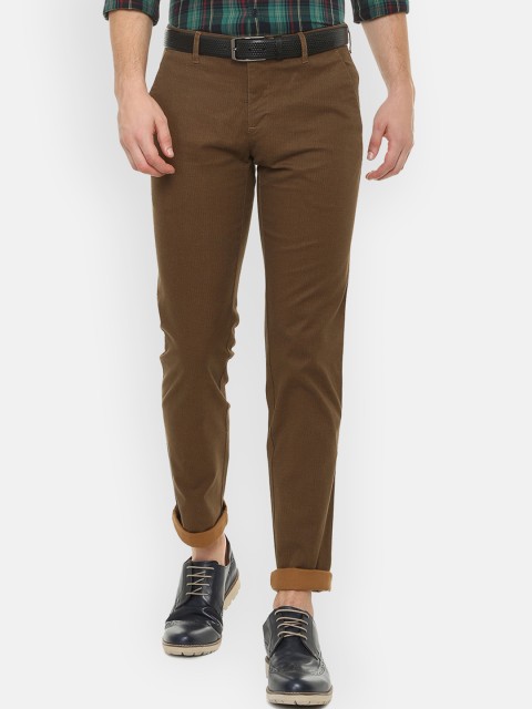 

Louis Philippe Sport Men Brown Slim Fit Self Design Regular Trousers