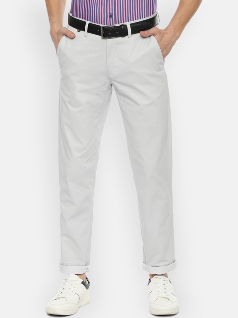 

Louis Philippe Sport Men Grey Slim Fit Self Design Regular Trousers