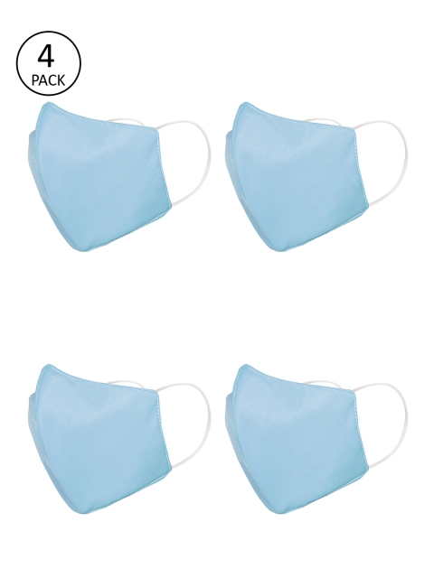 

JS Care Kids Pack Of 4 BIue 6-Ply Reusable N95 Masks, Blue