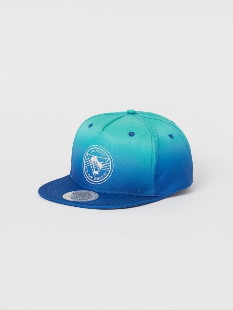 

H&M Boys Blue & Green Printed Cap With A Motif