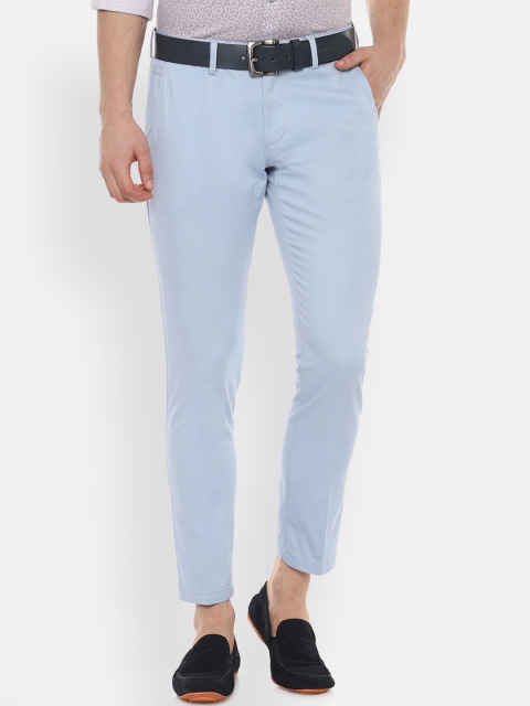 

Louis Philippe Sport Men Blue Slim Fit Self Design Regular Trousers