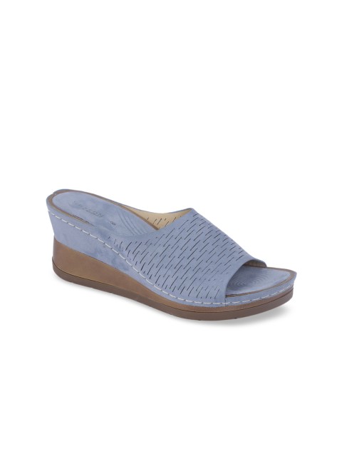 

Khadims Women Blue Solid Wedges