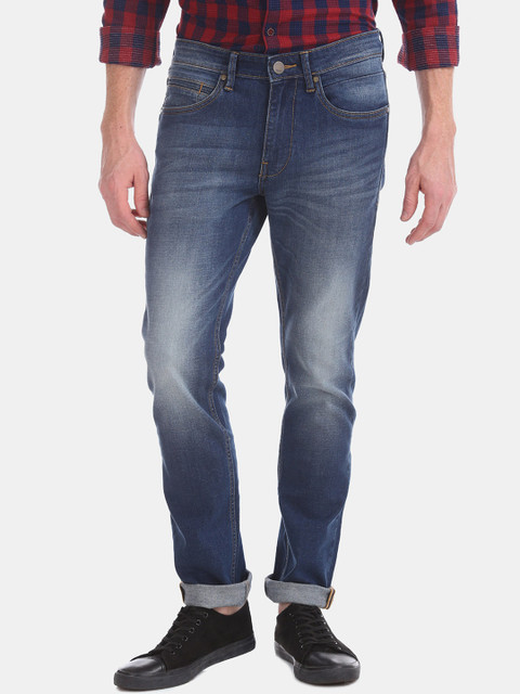 

AD By Arvind Men Blue Skinny Fit Mid-Rise Clean Look Stretchable Jeans